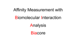 Kinetic and Affinity Analysis using Biacore