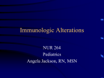 Immunologic Alterations - NURSING FDTC Batch Spring 2011