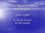 CONTROLLED HYPOTENSIVE ANAESTHESIA