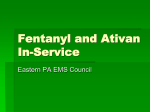 Fentanyl and Ativan In-Service