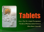 Tablets - Faculty of Pharmaceutical Sciences, KKU