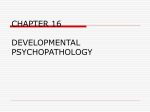 CHAPTER 16 DEVELOPMENTAL PSYCHOPATHOLOGY