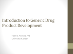 Introduction to Generic Drug Product Development