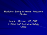 Radiation Safety in Human Research Studies