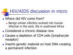 HIV/AIDS discussion in micro - College of Southern Maryland