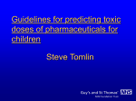 Guidelines for predicting toxic doses of pharmaceuticals