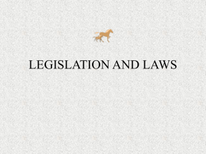 LEGISLATION AND LAWS