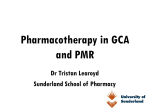 Pharmacotherapy in GCA and PMR