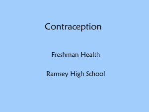 Contraception - Ramsey Public School District