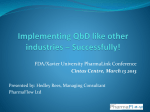 Implementing QbD like other industries
