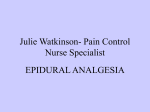 Julie Watkinson- Pain Control Nurse Specialist