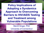 Overview: Policy Implications of Adopting a Syndemics Approach to