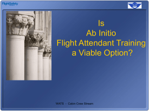Is Ab Initio Flight Attendant Training a Viable Option? [PPT