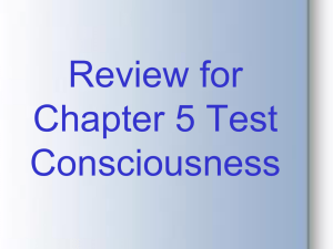 Review for Chapter 5 Test Consciousness