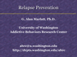 Relapse Prevention - University of Washington