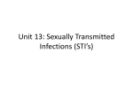 Unit 13: Sexually Transmitted Diseases