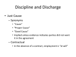 Discipline and Discharge