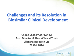 Biosimilar Clinical Challenges