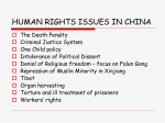 Human rights issues in China