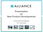 Presentation on New Product Developments