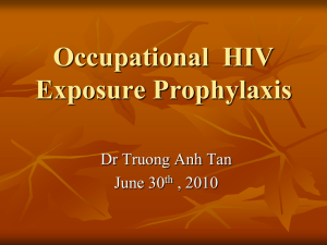 Occupational HIV exposure