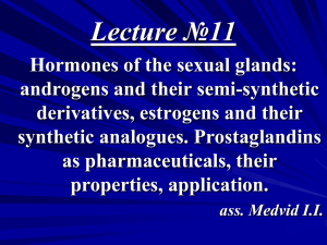 11. Hormones of the sexual glands