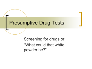 Presumptive Drug Tests