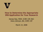 Coordinating Center Application - Vanderbilt University Medical