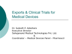 Exports & Clinical Trials