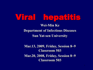 In acute hepatitis - Sun Yat
