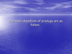 The main objectives of produgs are as follow: