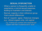 Sexual Dysfunction and Therapy