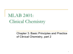 Chapter 1 Principles of Clinical Chemistry