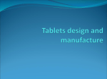 Tablet manufacture