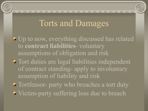 Torts and Damages