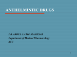 ANTHELMINTIC DRUGS