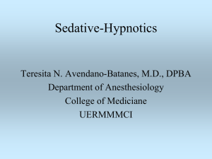 Sedative - Hypnotics