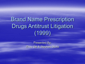 Brand Name Prescription Drugs Antitrust Litigation (1999)