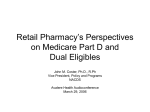 Retail Pharmacy`s Perspectives on Medicare Part D