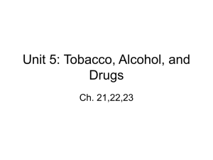 Unit 8: Tobacco, Alcohol, and Drugs