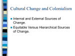 Cultural Change and Colonialism