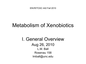 Metabolism of xenobiotics I (general overview)