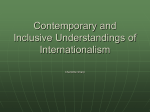Contemporary and Inclusive Understandings of Internationalism1