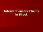 Interventions for Clients in Shock