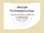 PSYC650 Opiates Stimulants ADRs Interactions