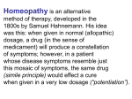 Homeopathic drugs