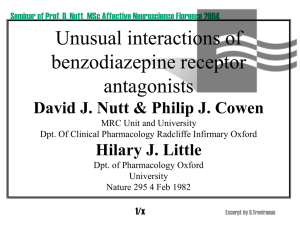 Unusual interactions of benzodiazepine receptor antagonists David