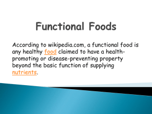 Functional Foods PPT - Dublin City Schools