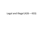 Legal and Illegal (426 – 433)