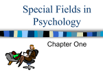 Special Fields in Psychology